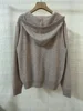 2024 Fall Winter Women Star Embroidery Sweater Zipper 100% Cashmere Long Sleeve Hooded Loose Female Knit Cardigan Coat 5
