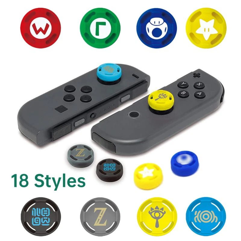 for Nintendo Switch Joycon Thumb Cap Switch OLED Lite Zelda Joystick Button Case Silicone Anti Slip Rocker Cover for NS Switch