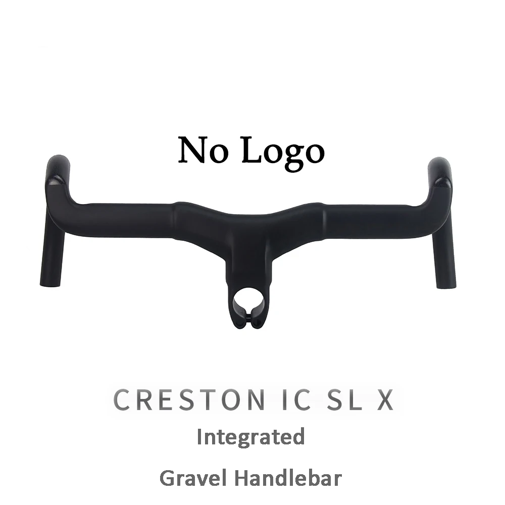 

No logo CRESTON IC SL X Style Gravel Integrated Carbon Handlebar Only Superlight Black Matte 31.8 380-440mm