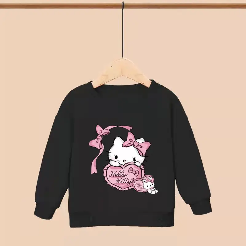 thumbnail image 1 of Hello Kitty-suéter de tendencia de otoño para niños y niñas, camisetas de manga larga con estampado informal coreano, camisetas, ropa para niños, 1 of 5