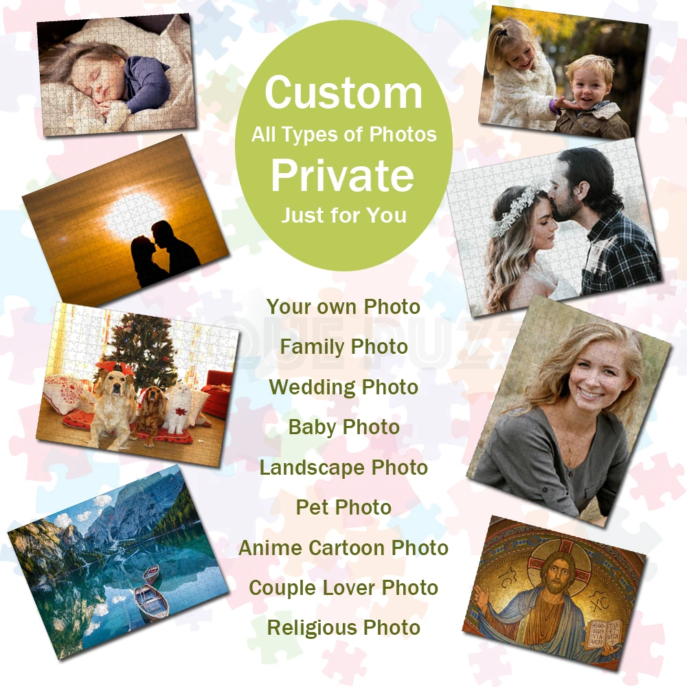 Picture Diy Photo Custom Jigsaw Puzzle Personalized Toys for Kids Decoration Collectiable Funny Adult Leisure Toys Gift with Box 6