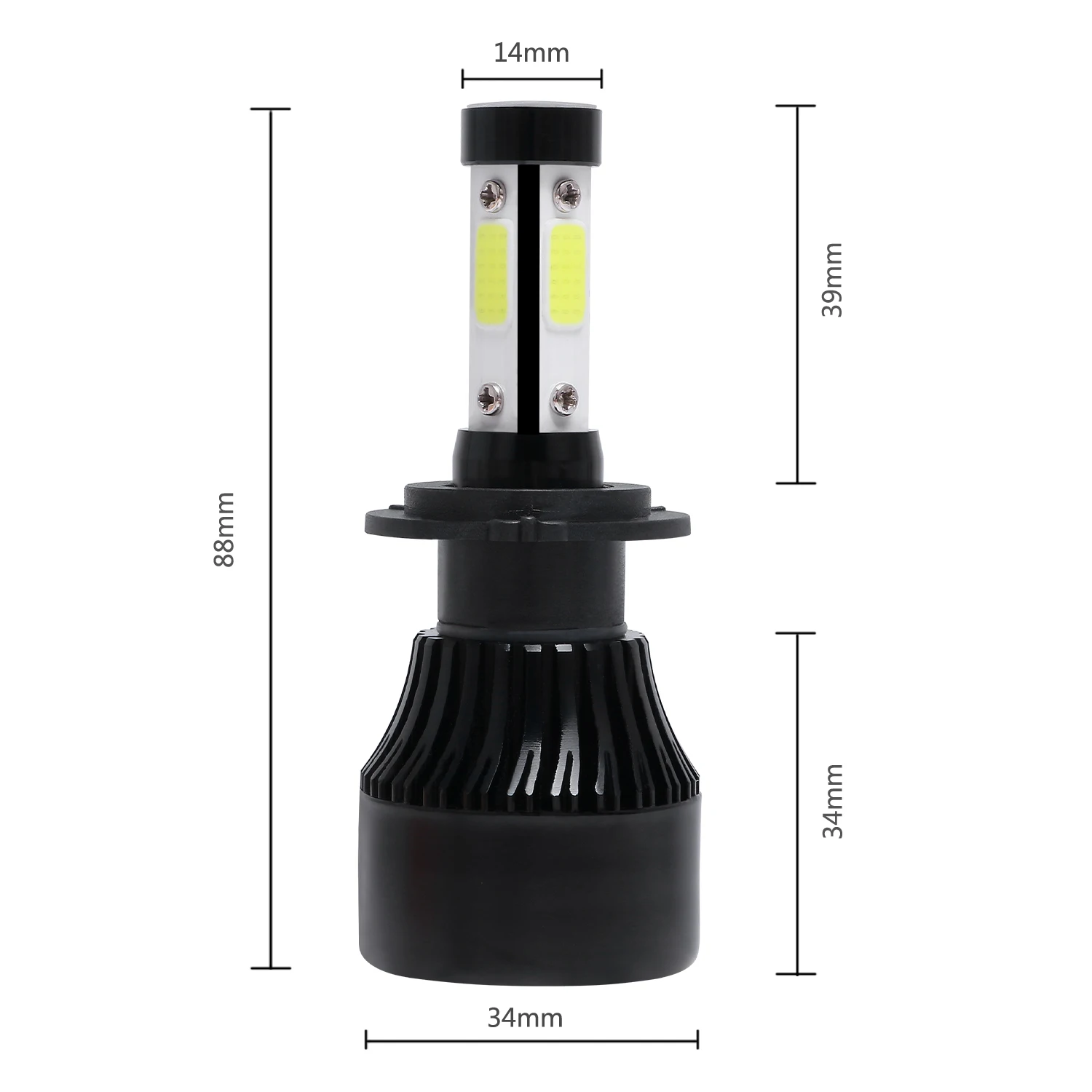 미니 LED 자동차 헤드라이트 전구, 4 면, 20000LM, 6000K, H1, H3, H11, H13, 9012, 9005, HB3, 9006, HB4, 9007 러닝, 자동 안개등, 신제품
