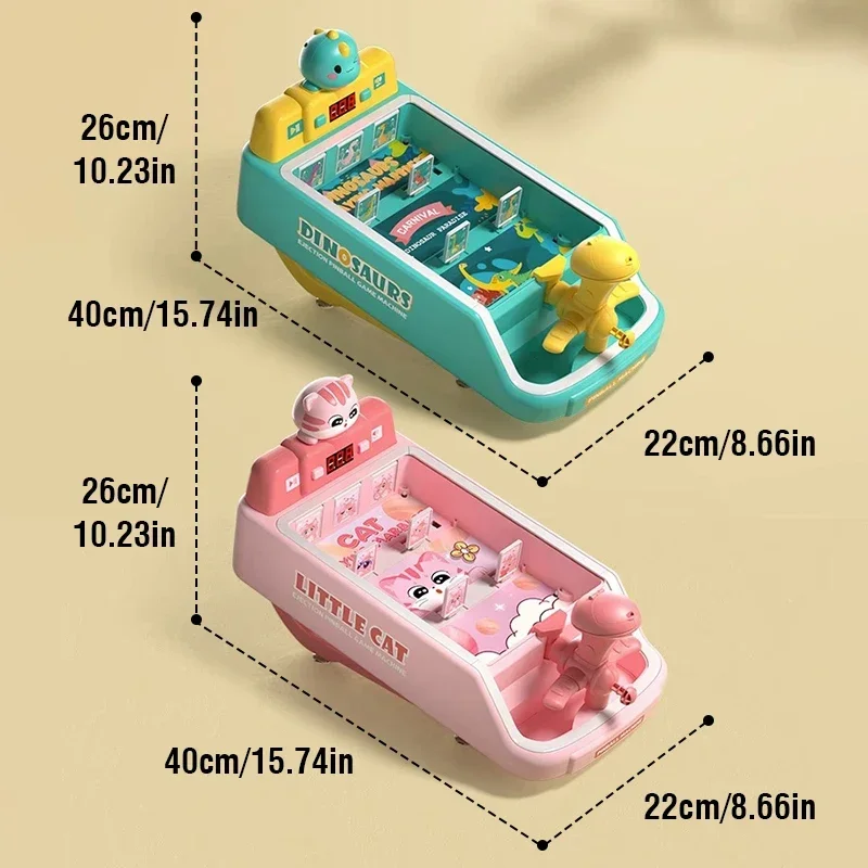 Children Pinball Machine Toy Scoring Music Lights Gifts Family Party Games Hand-eye Coordination Educational Toys for Kids Gifts