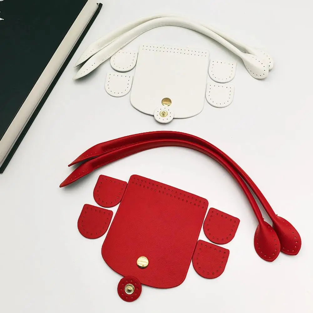1Set DIY Handbag Bag Set 8pcs Bag Handle With Holes Bag Flap Cover Handmade Crochet Bags Accessories Women Backpack Parts Hot