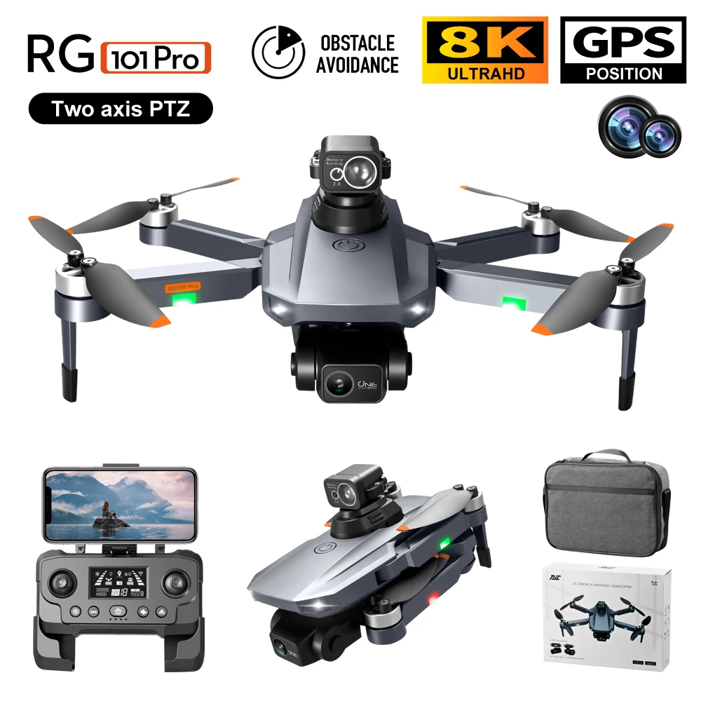 RG101 PRO Drone, RG 1O1Pro OBSTACLE 8K GPS AVOIDANCE UL