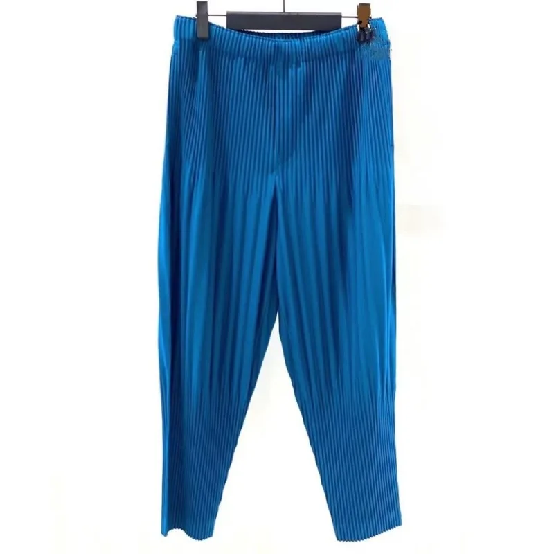 Men's Pleated Lantern Pants Men's Pants Loose Casual Spring Summer Haren Trousers Nine-minute Tide