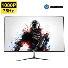  24Inch PC Monitor 75Hz VGA Desktop LCD Display FHD VA Screen 5ms Gamer Monitor With Speaker HDMI-Compatible Support Free-Sync 