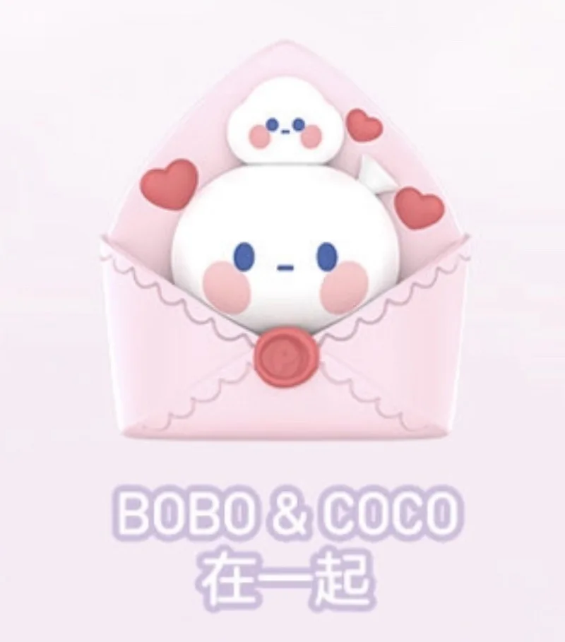Popmart Love Letter Series Pop Bean Guess Bag Original Toys Doll Cute Action Anime Figure Desktop Ornaments Collection