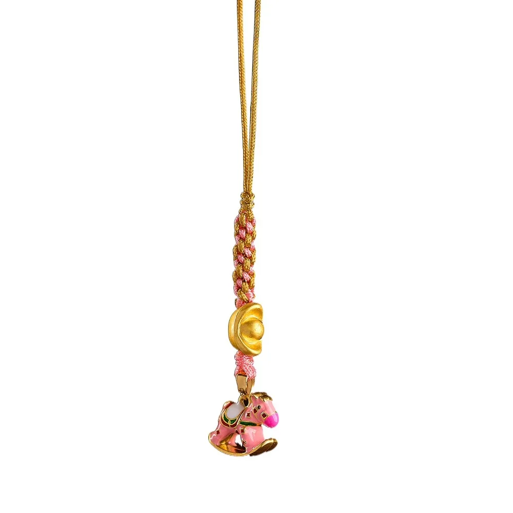 Lucky Horse Zodiac Phone Strap: Anti-Loss Chinese Style Lanyard & Cute Keychain Accessory