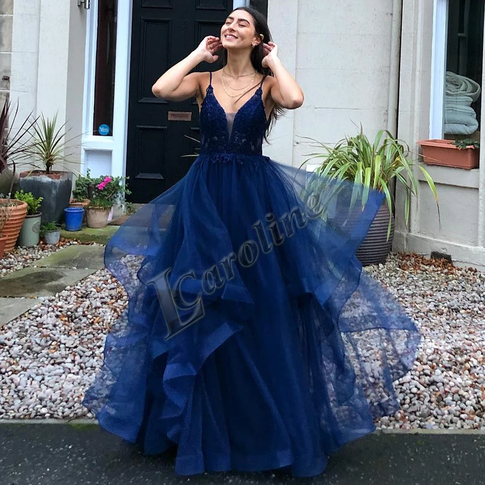 Caroline Glamorous Tulle Sweetheart Beads Princess Evening Gowns A-Line For  Women Appliques Proms Custom Made Vestido De Fiesta - AliExpress