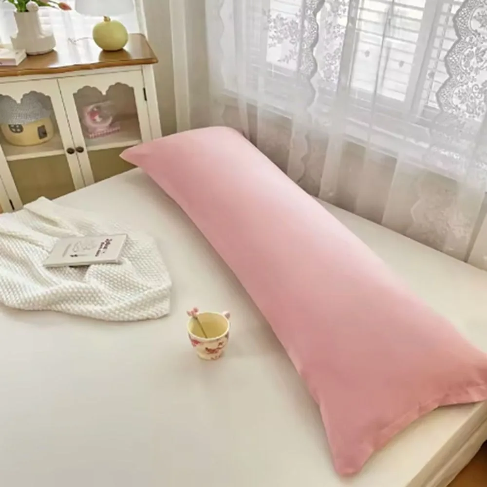 Durable Extended Couple Pillowcase Rectangular Cotton Long Pillow Case Washable Skin-friendly Pillowslip King Size Bed