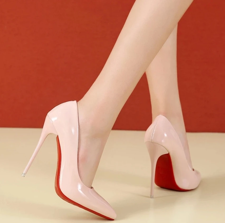 Women High Heels 35-45 Plus Size 12cm Thin Stiletto Banquet Wedding Sexy Pointed Toe Ladies Party