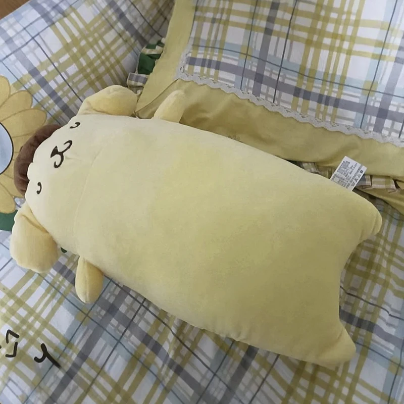 42/65cm Sanrio Anime Pom Pom Purin Plush Pillow Lovely Pompompurin Stuffed Doll Sofa Bed Back Cushion Room Decor Xmas Girl Gift
