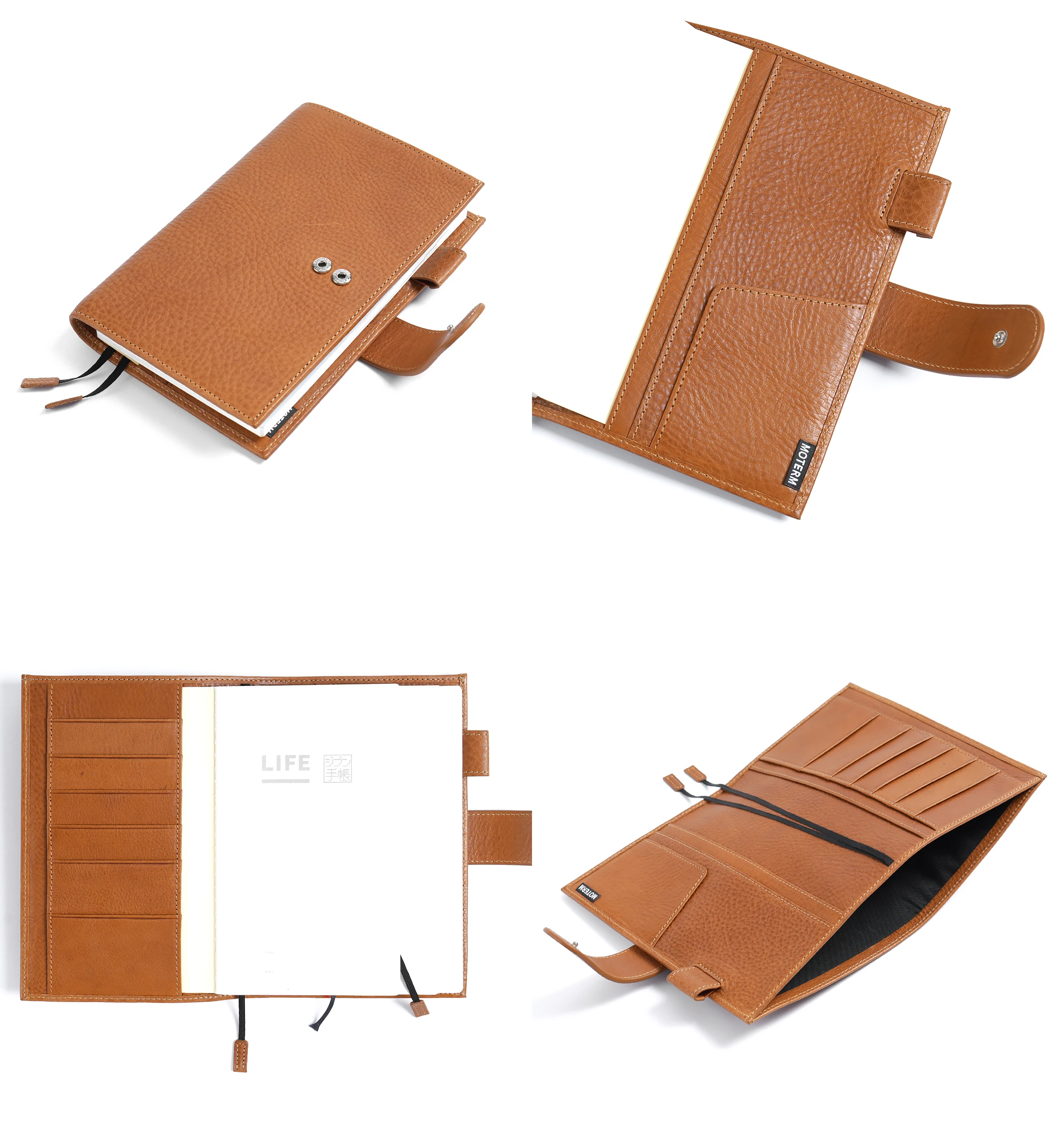 Moterm B6 Slim/ Min Original Cover for JIBUN TECHO Notebook Full Grain Veg Tanned Cowhide Planner Organizer Diary Journal 3