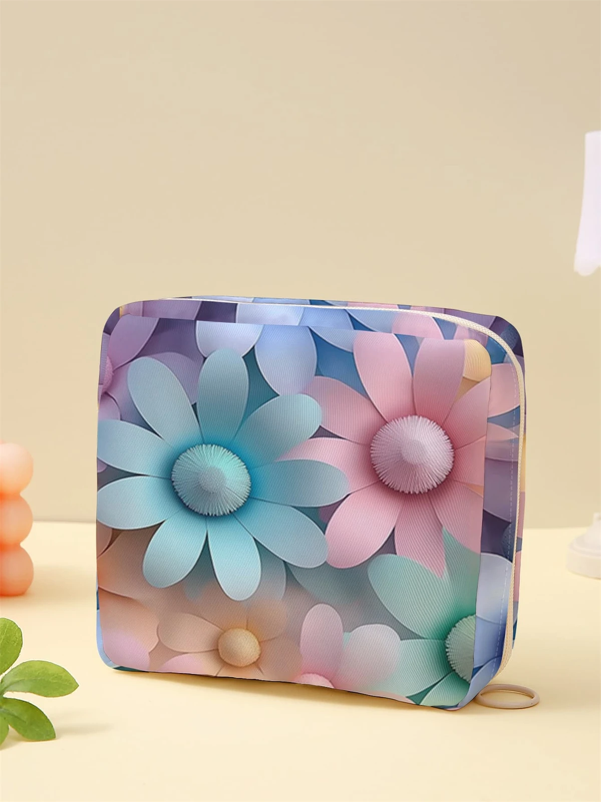 Floral pattern printed sanitary napkin storage bag, women's lightweight tissue bag, sanitary tissue bag