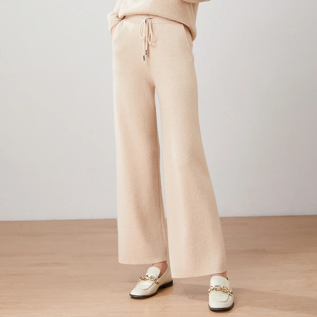 2021 New Autumn Winter Women 100% Cashmere Pants Soft Comfortable