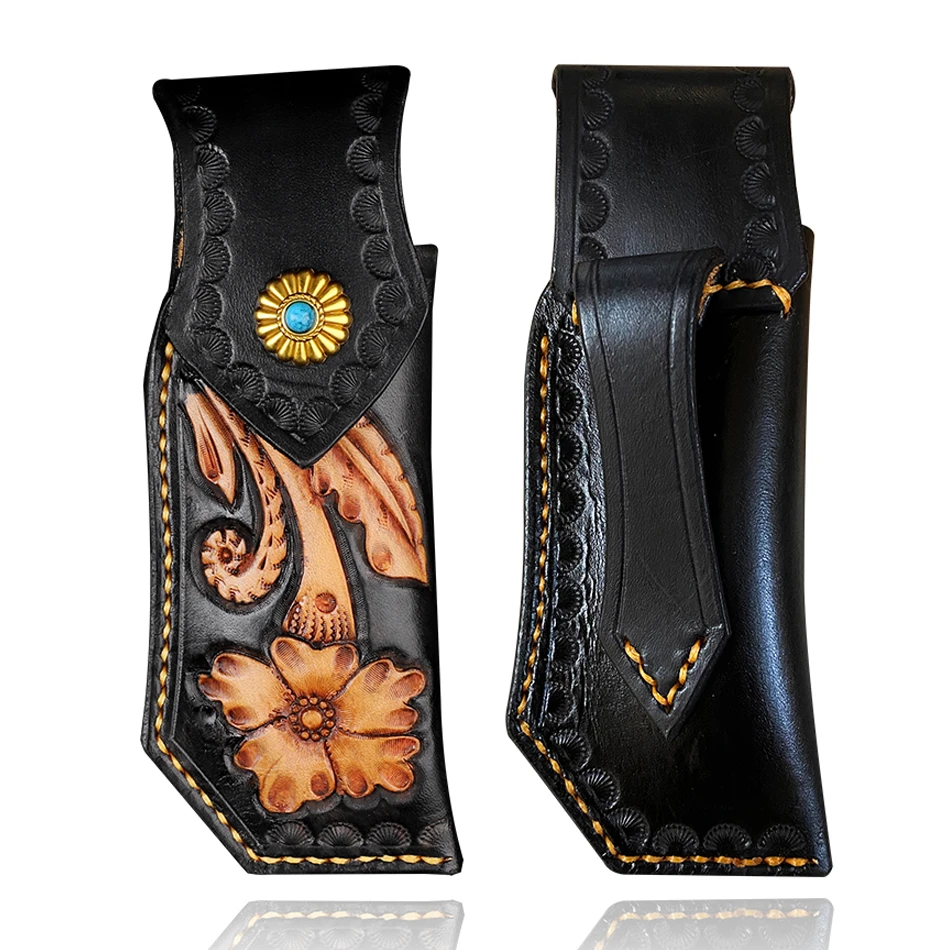 Pocket Knife Leather Case Leather Knife Cases Belts Folding Knife Sheath Leather Knife