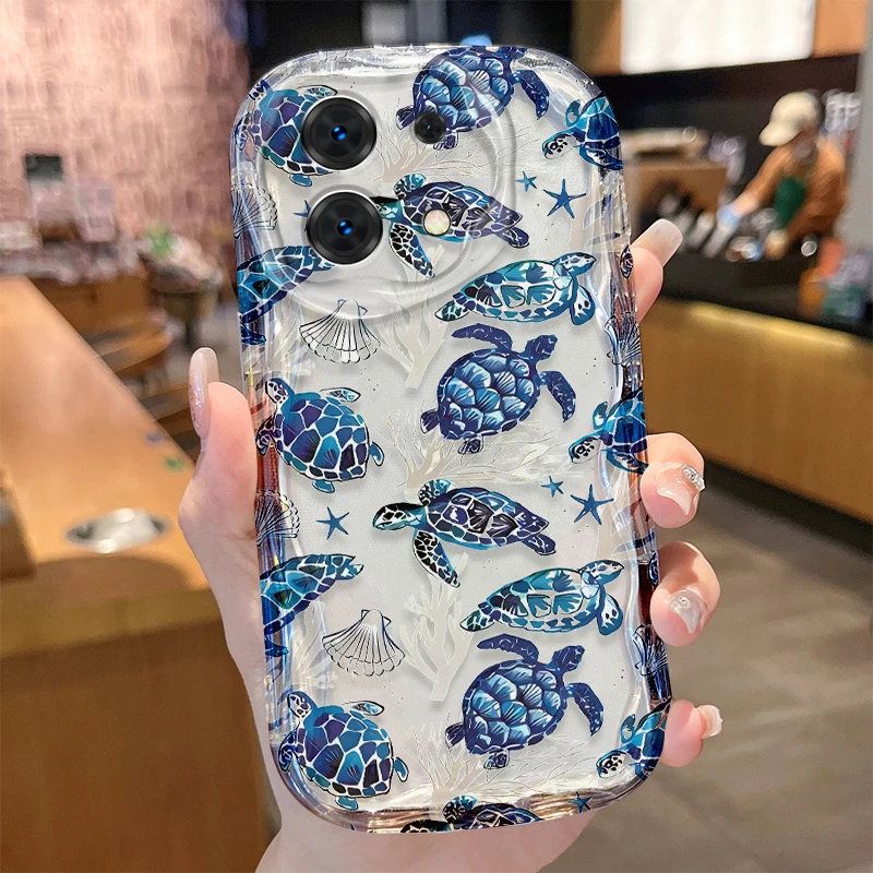 Sea Turtles Octopus Liquid Silicone Phone Case