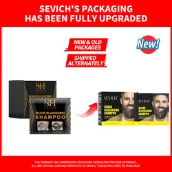 Fast - Acting Natural Black Beard Dye Cream - Permanent Gray Coverage Shampoo - 15ml (10 pcs 1 box)