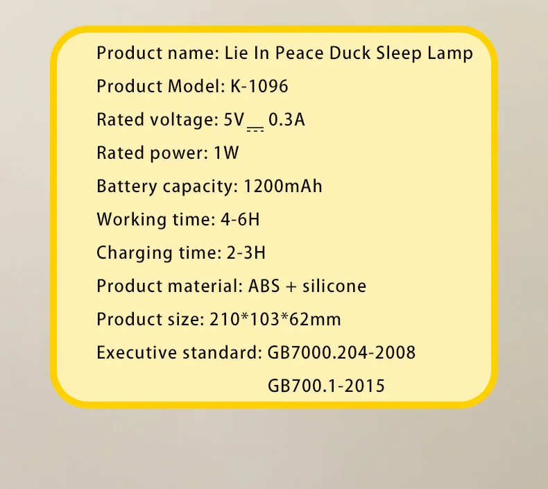 Duck Rechargeable Led Night Light Pat Silicone Lamp Bedside Cartoon Cute Nightlights For Home Room Decor
