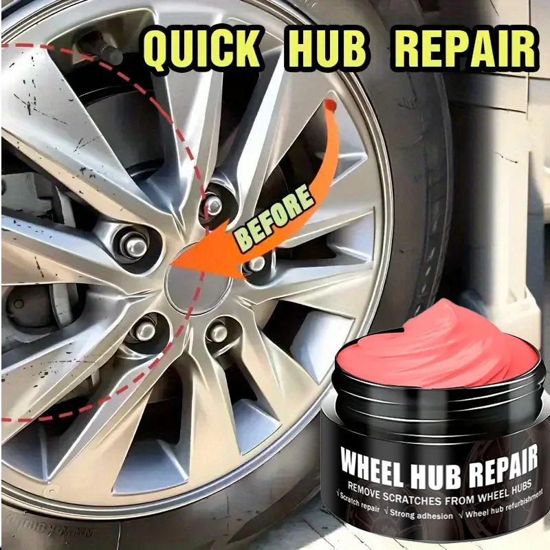 Car Wheel Rim Scratch Refurbishment Paste for BNW Tire Rim Scratch Paint Repair Paste Black And White Silver Aluminum Alloy