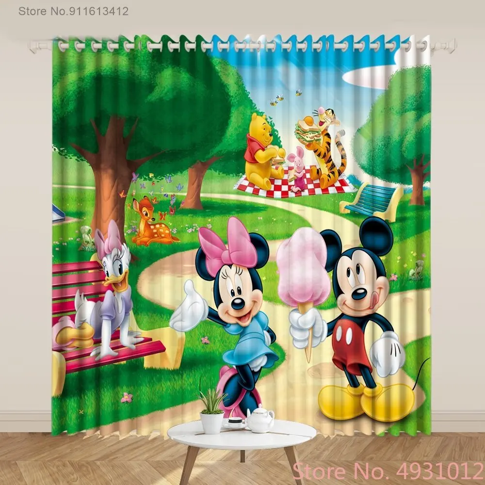 

Hot Disney Mickey Mouse Minnie Blackout Curtain Shading Bedroom Living Room Computer Room Children Kids Girl Boy Christmas Gift