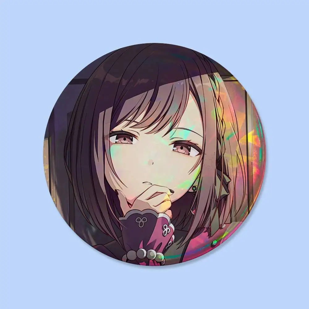 Anime Project SEKAI Shinonome Ena Abzeichen 25 32 44 75 mm Runde Cosplay-Pins Taschendekoration Fansammler Geschenke Brosche Souvenir – Detail 10