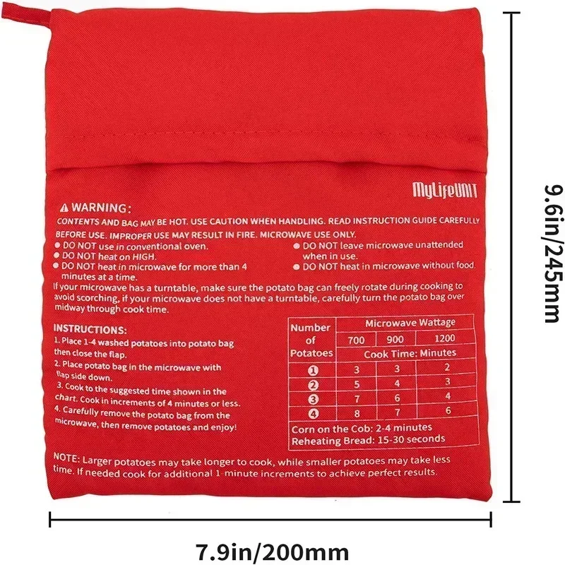 Microwave Cooker Bag Kitchen Microwave Potato Cooker Bag Baked Patata Microwave Cooking Potato Bag Oven Storage bag