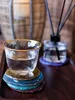 Nordic Natural Agate Stone Flake Texture Transparent Multi-color Coaster Insulation Pad Jewelry Display Tray 4