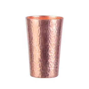 Handcrafted Pure Copper Coffee Cup Beer Milk Mug Embossed Hammer Thickened Water 250ml / 8.45 oz Breakfast Drinkware Tableware