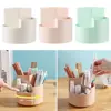 Household Plastic Pen Holder Rotatable Multifunctional Makeup Brush Organizer Box Large Capacity Stationery Box 2
