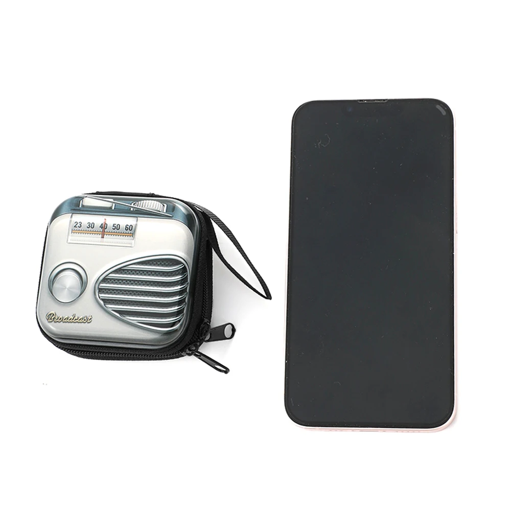 Creative Retro Personalized Mini Coin Wallet Purse Kids Earphone Box Bags Coin Wallet Women Retro Tape Camera Tinplate Bag