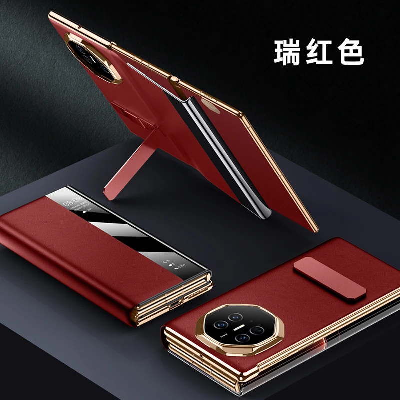 Magnetic Luxury Leather Phone Case with Rotating Kickstand Cover