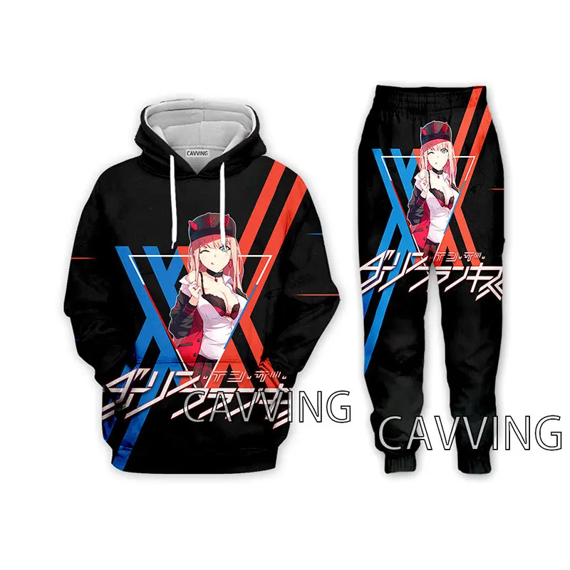 

Darling in the Franxx 3D Printed Casual Hoodies Hooded Sweatshirt Pants Jogging Pants Trousers Suit Clothes Women/ Men Sets