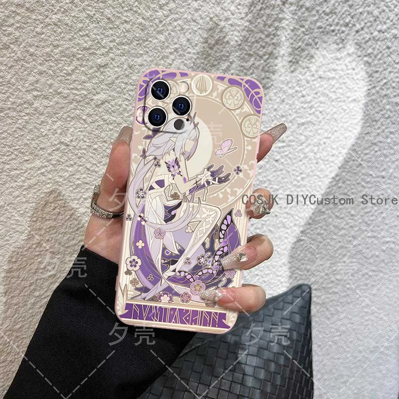 Elegant Phainon Castorice Cosplay Phone Case with Holder - Stylish Protective Gift