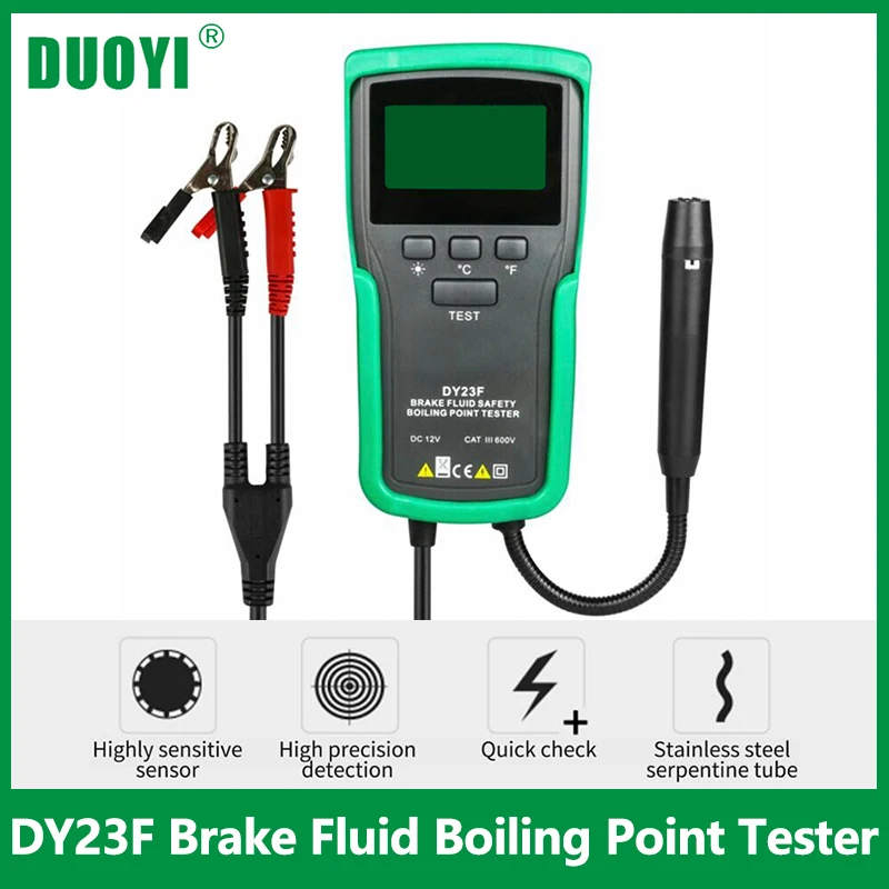 Duoyi Dy23f Brake Fluid Boiling Point Tester 12v Antifreeze Point Detector Automotive Car Dot3