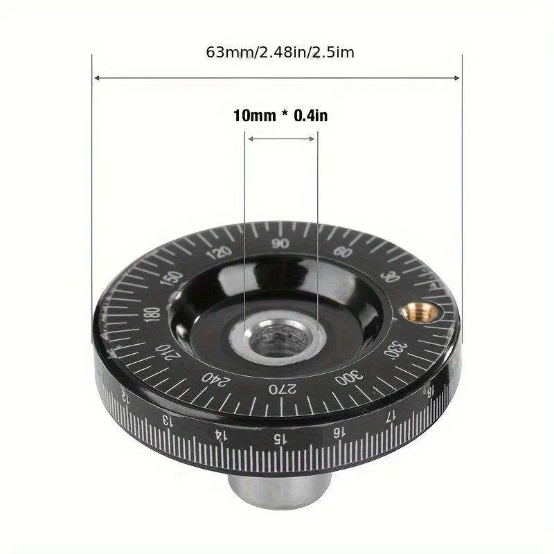 정밀 금속 레이저 각인 핸드휠 8/10mm 나사산 핸들 수동 슬라이딩 작업대 도구 제어 내구성 있는 구조