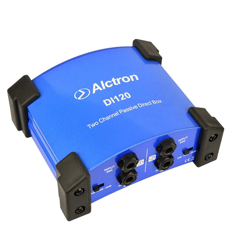 New Arrive Alctron DI-120 two-channel passive direct box DI box for keyboard,acoustic and electric guitar 