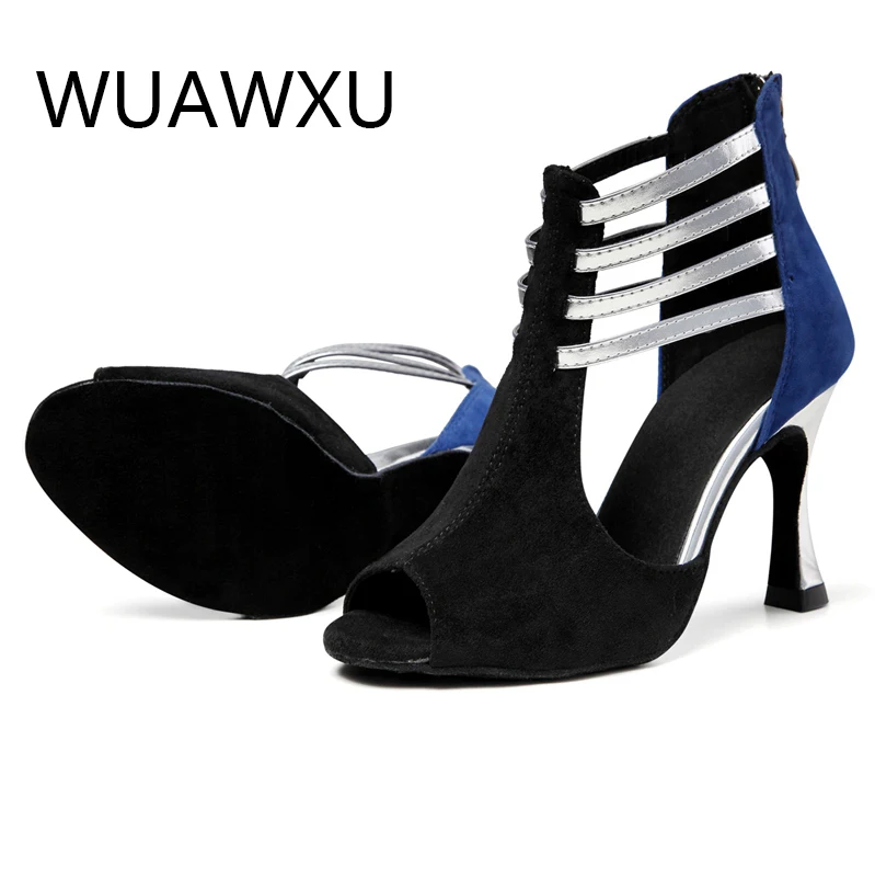 Natasha Black Dance Shoes Latin Dance Shoes Sexy Dance Boots Adult Walking Show Dance Shoes