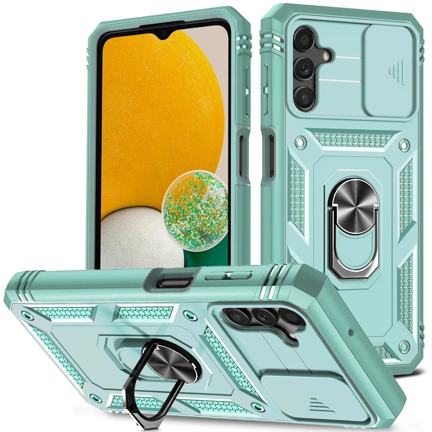Universal Smartphone Case with 360° Protection and Slider Camera Cover