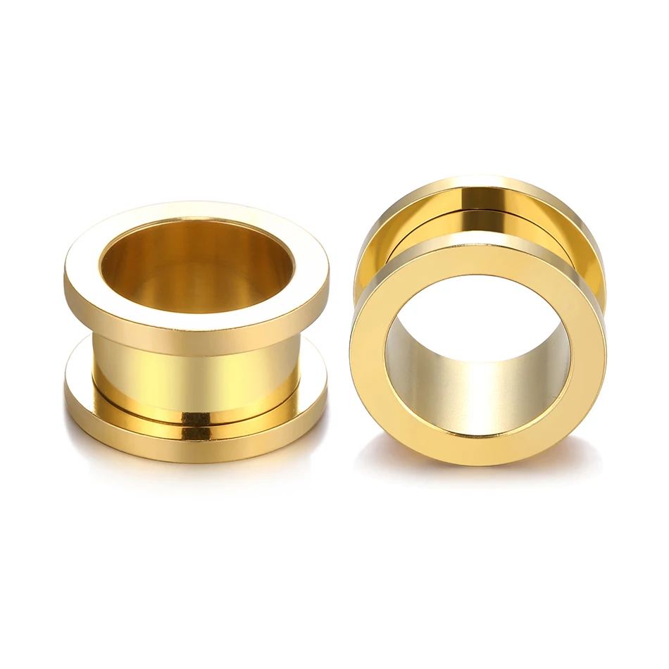 Piercing Jewelry,Ear Piercing Jewelry,Metal Jewelry,Body Piercing Jewelry,Body Jewelry 2Pcs/lot Stainless Steel Ear Plugs Tunnels for Ear Piercing 1.2-30MM Screw Back Flesh Stretchers Expander Gauge Piercings