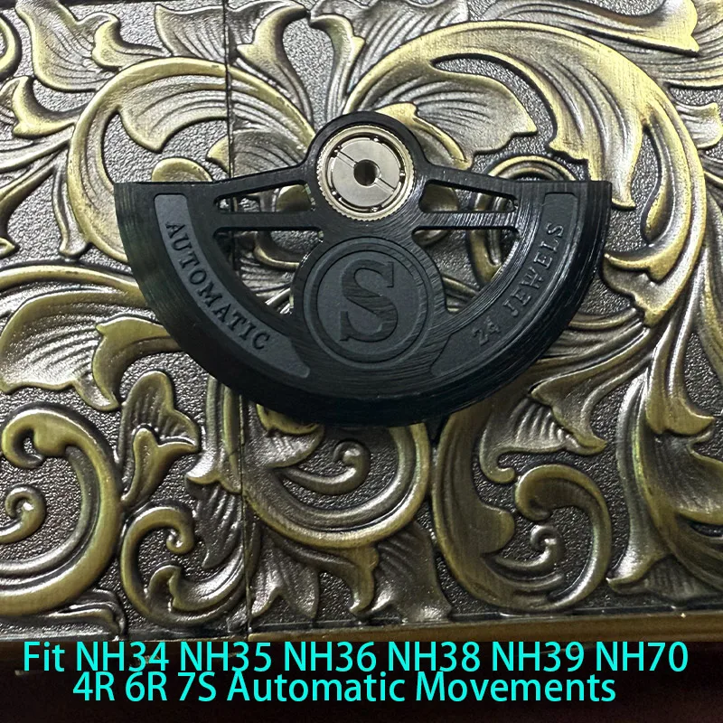 Customized Automatic Hammer Rose Gold Black Blue Silver Gold Watch Rotor Parts