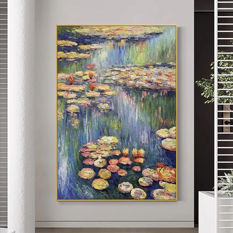 

OQ 100% Handmade Oil Painting On Canvas Copy Monet Impression Landscape Wall Art Pictures For Living Room Decor Home Decoration