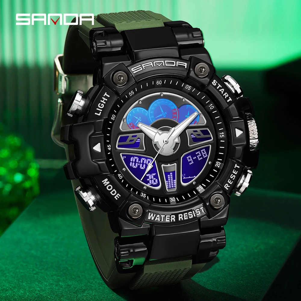 2023 SANDA 3156 orologi sportivi da uomo militari orologio
