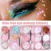 6pcs/set Body/Face/Eye Makeup Glitter Gel Star/Moon/Hexagon/Heart Nail Sequins Gel Loose Sequins Festival Makeup Decorations 1