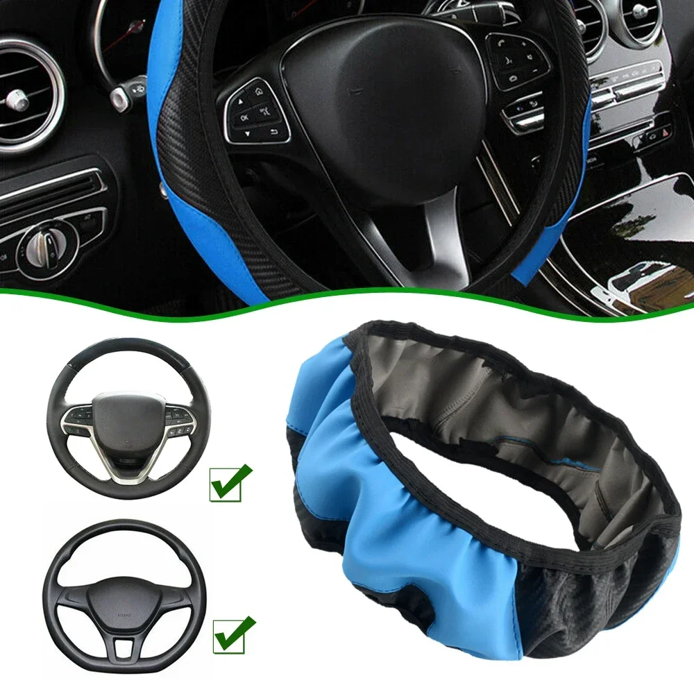 Breathable Anti Slip PU Leather Car Steering Wheel Cover