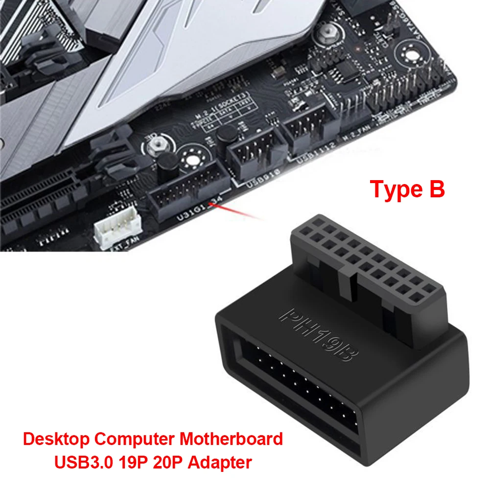 Usb 3.0 19p 20p 90 Degree Computer Motherboard Header Plug-in Converter Pc Desktop High Speed Mainboard Connector Plugs - Pc Hardware Cables & Adapters - AliExpress