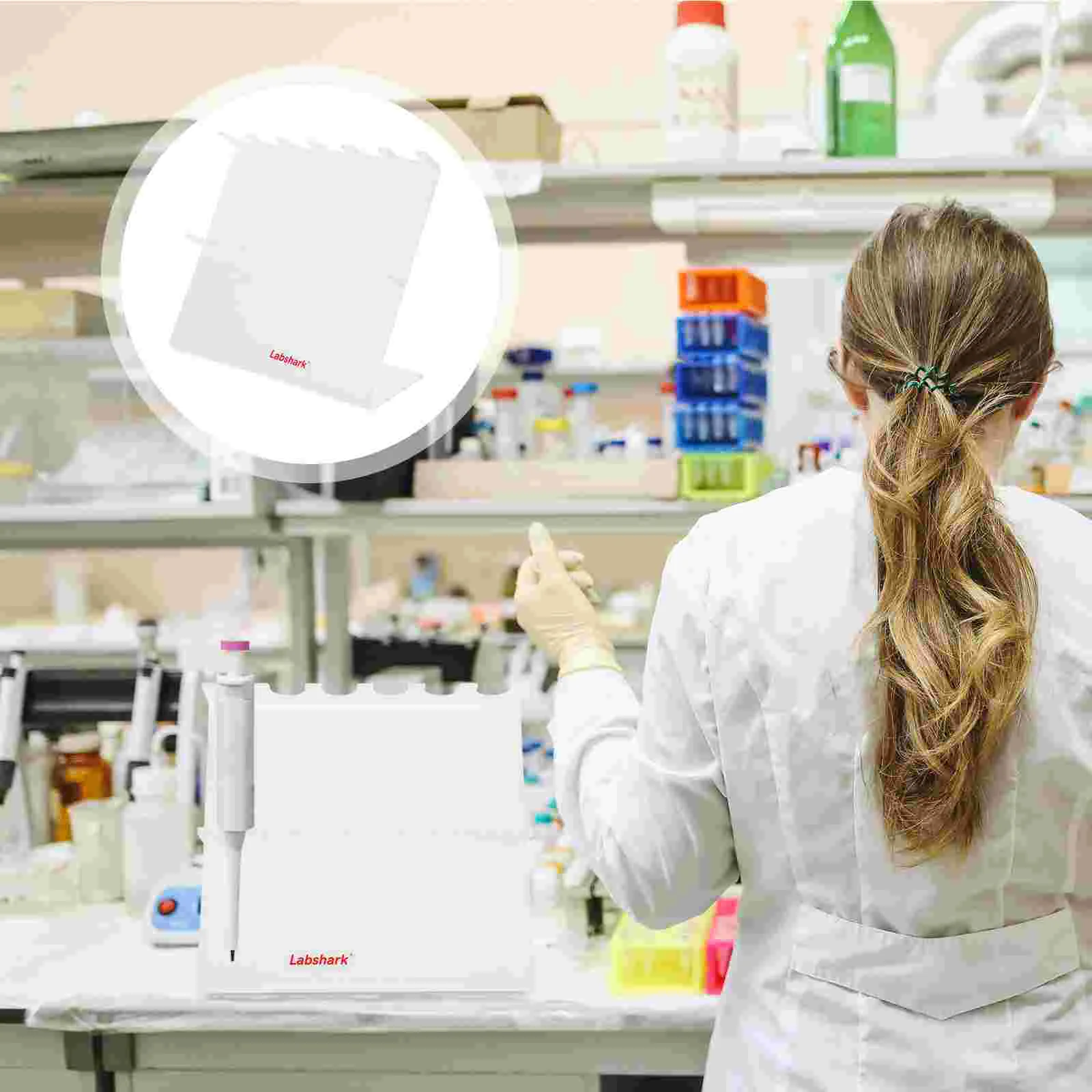 

Pipette Stand Plastic Pipette Holder Portable Linear Pipette Storage Rack for Laboratory