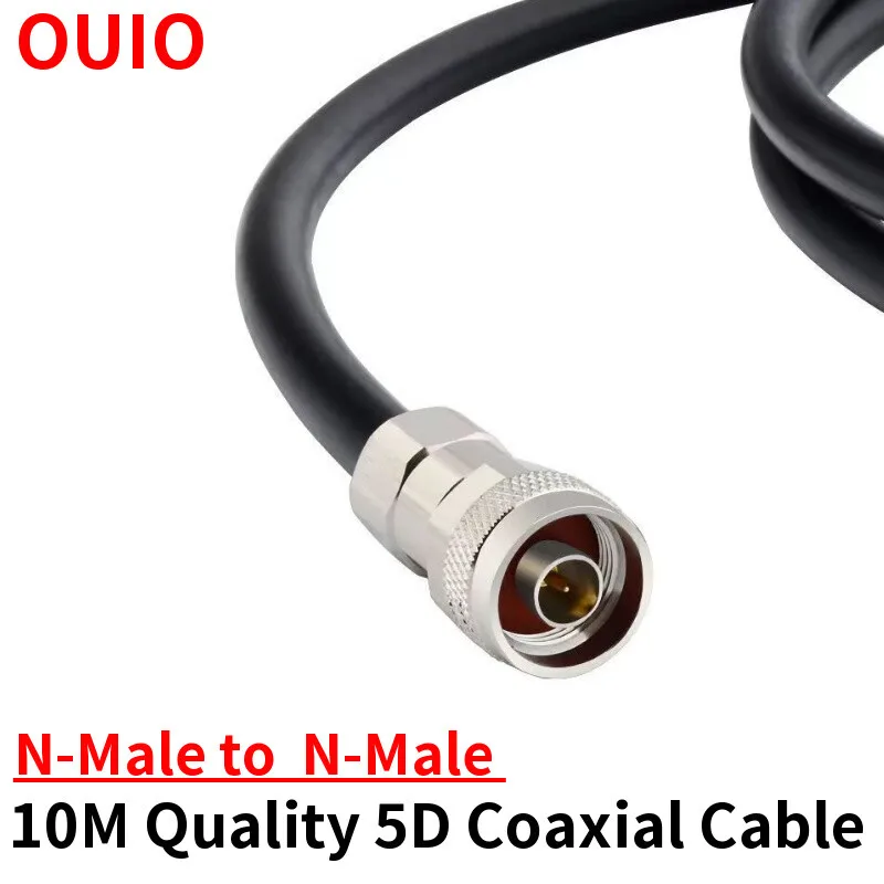 10 Meters Premium 5D Coaxial Cable N Male to N Male Connector Loss Coax Antenna Cable For Mobile Cell Phone Signal Booster