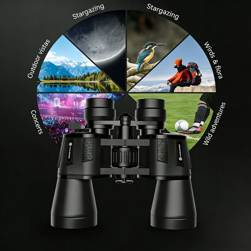 8x35 HD 쌍안경, 35mm 대물렌즈, IPX6 방수, BAK4 프리즘 망원경, 콘서트, 스포츠 및 야생동물 관찰용